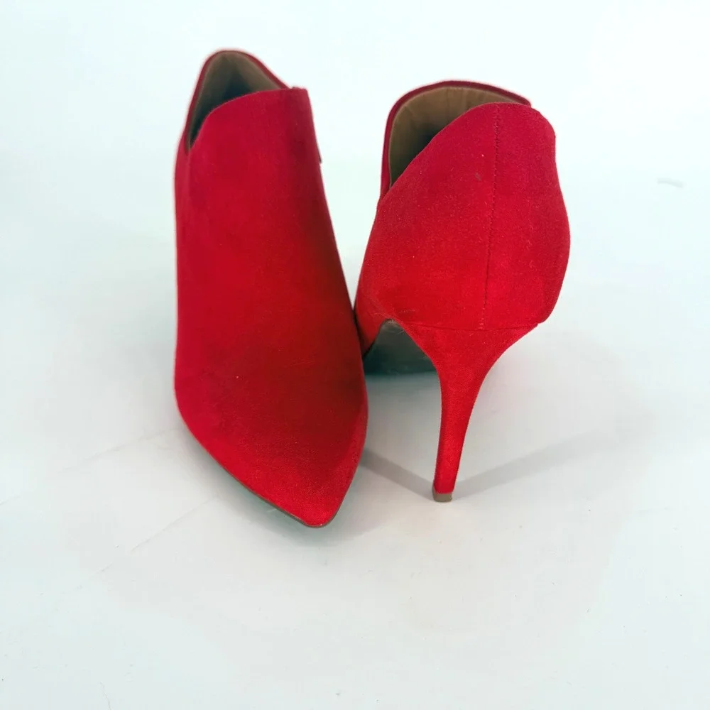 Jessica Simpson‎ Averna3 Red Pointed Toe Stiletto Ankle Booties Womens 9M 4”
